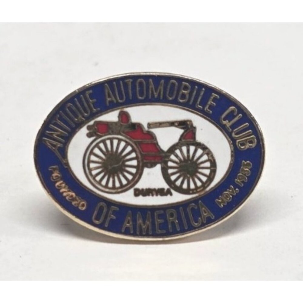 Antique Automobile Club Of America Pin Founded 1935 Duryea Car Enamel Lapel‎ Tie